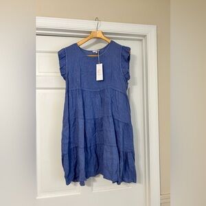 Elegant Blue Mini Dress